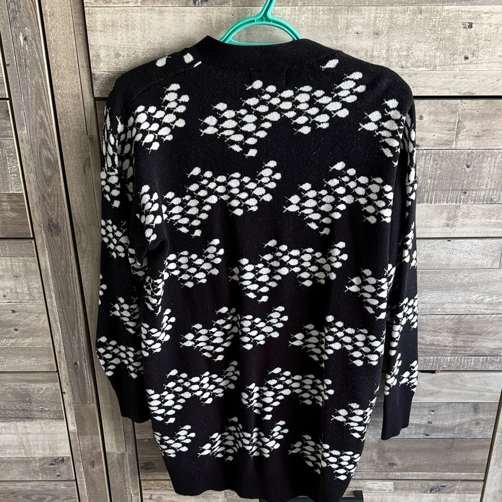 Fighting Eel Black and White Patterned Cardigan - Picture 4 of 4